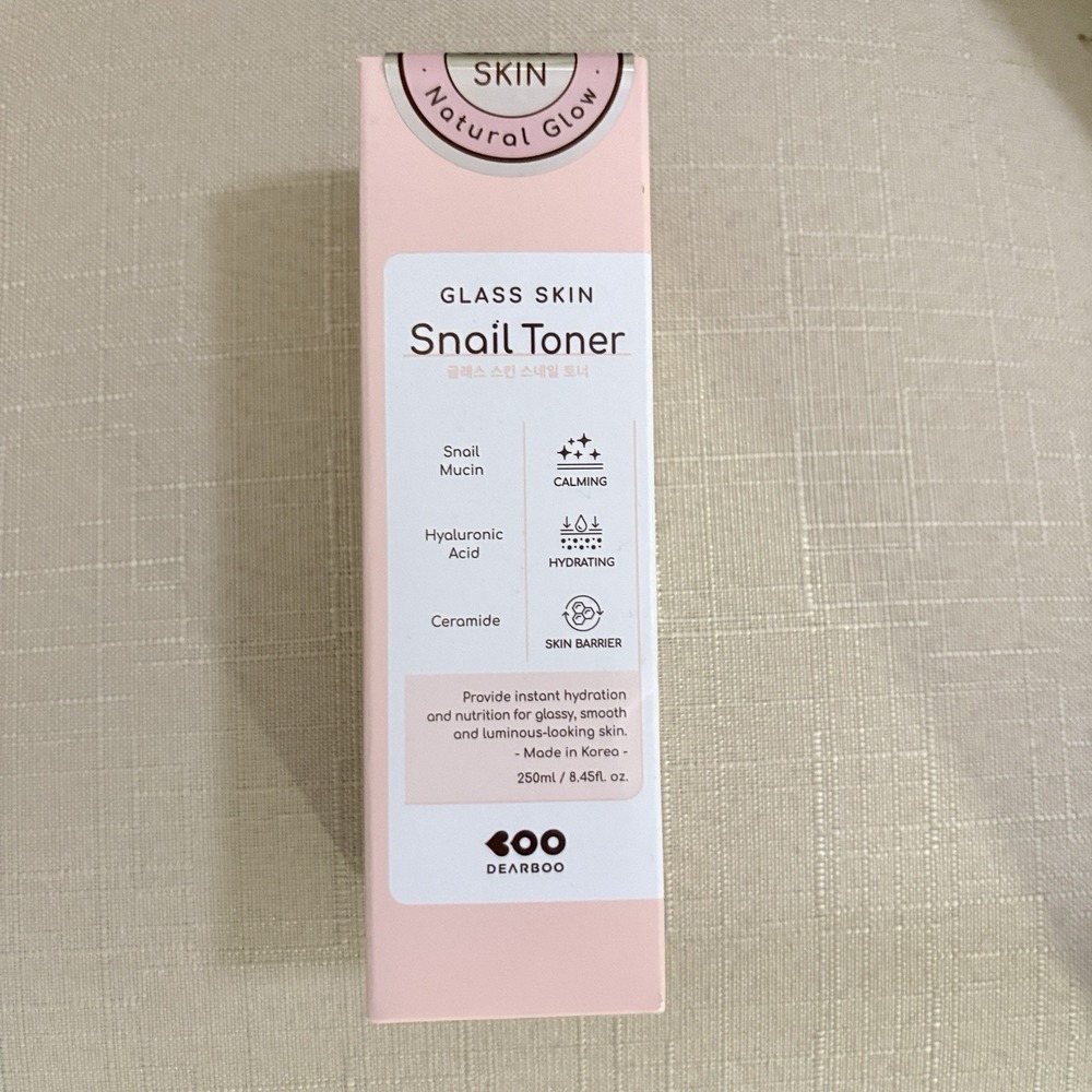 DEARBOO Glass Skin Snail‎ Toner (K-Beauty) 8.45 oz/ 250ml USA SELLER
